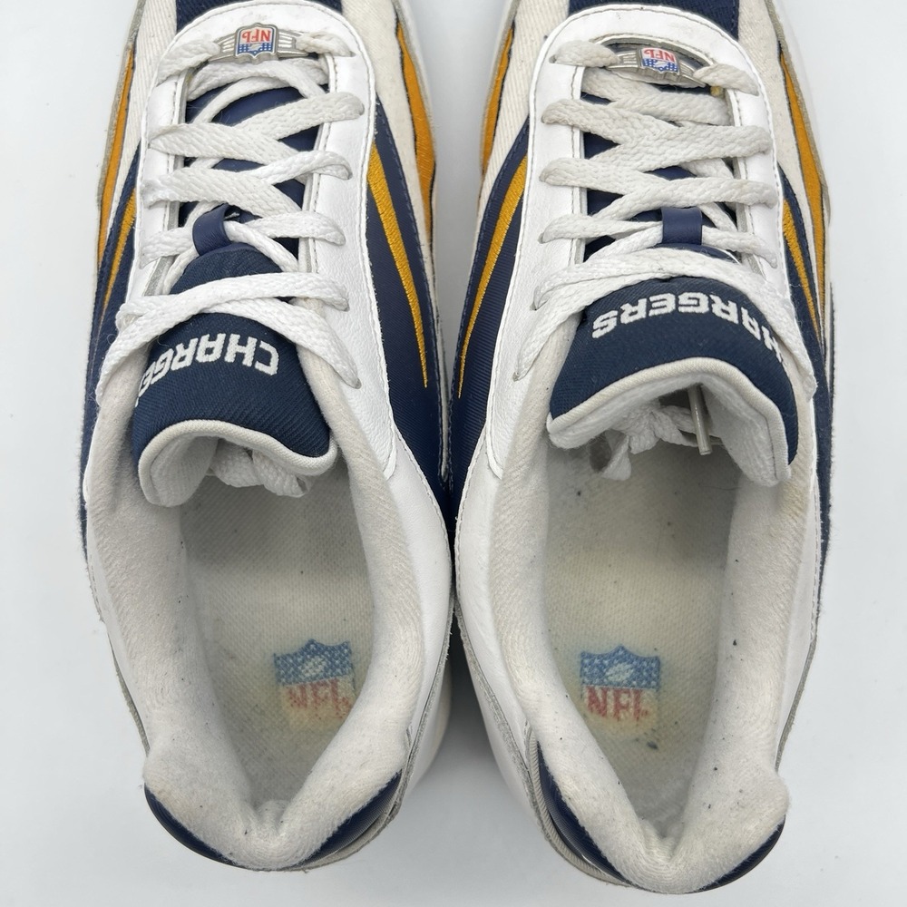 VTG Reebok NFL San Diego Chargers  Football Sneakers Athletic Shoes  Men Sz 12 - Picture 7 of 9